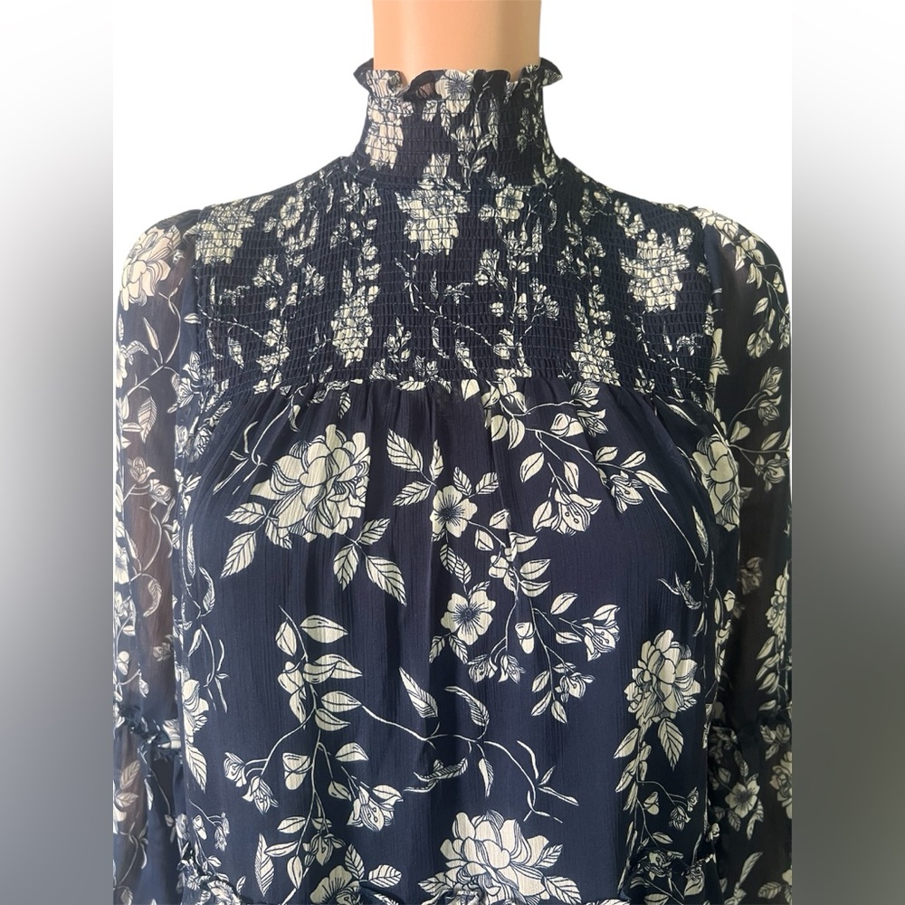 Trixxi Black and White Floral Long Sleeve Dress - Picture 5 of 8